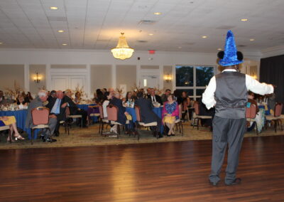 A man wearing a blue hat.