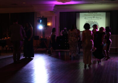 A group of people on a dance floor.